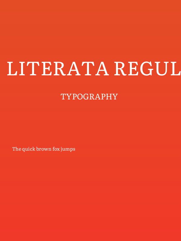 Literata Regular Poster