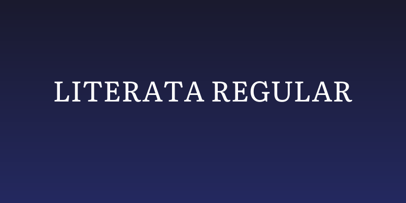 Literata Regular Social Header