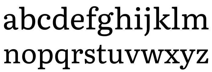 Literata Regular Font LOWERCASE