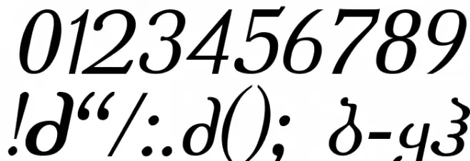 Literaturuly-ITV Italic Font OTHER CHARS