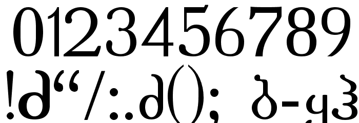 Literaturuly-ITV Font OTHER CHARS