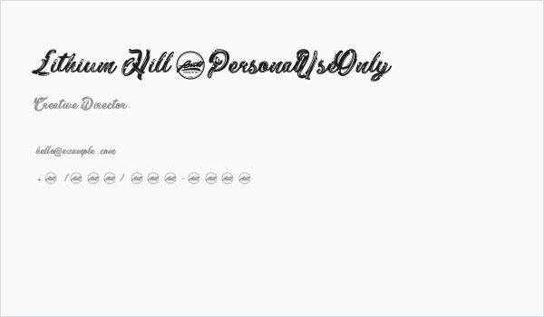 Lithium Hill_PersonalUseOnly Business Card