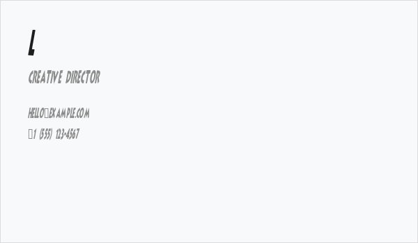 LithoComix Italic Business Card