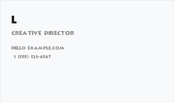Lithograph Business Card