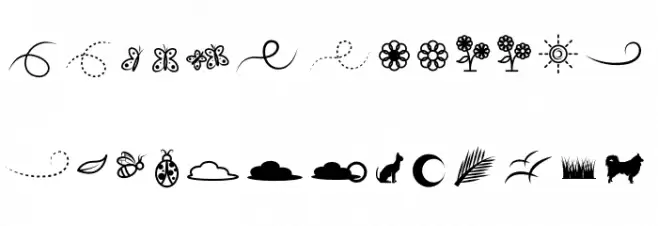 Lithunoa Dingbats 字体 大写