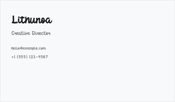 Lithunoa Business Card
