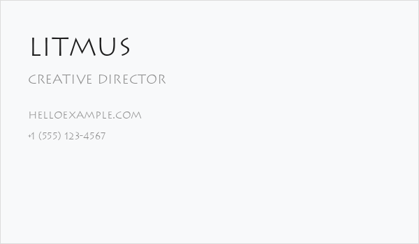 Litmus Business Card