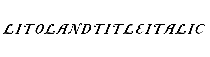 Litoland Title Italic  नि: शुल्क फ़ॉन्ट्स डाउनलोड