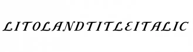 Litoland Title Italic  Frei Schriftart Herunterladen
