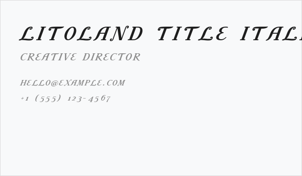 Litoland Title Italic Business Card