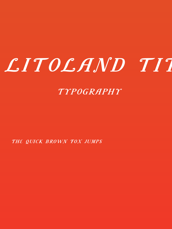 Litoland Title Italic Poster