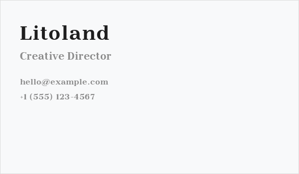 Litoland Business Card