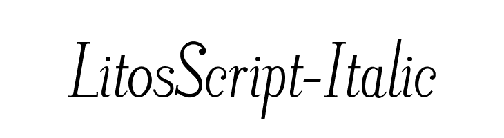 LitosScript-Italic Font