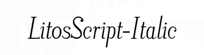 LitosScript-Italic  font caratteri gratis
