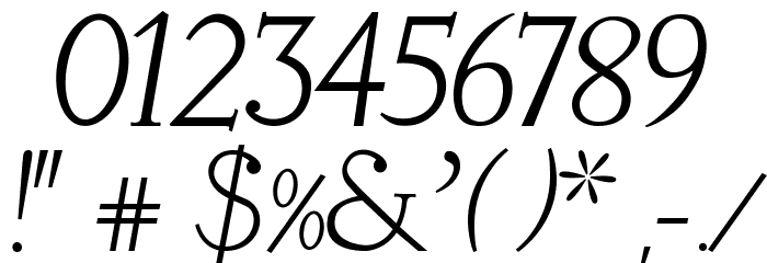LitosScript-Italic Font OTHER CHARS