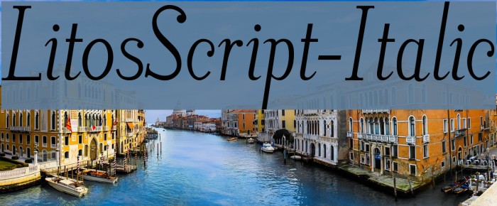 LitosScript-Italic Font examples