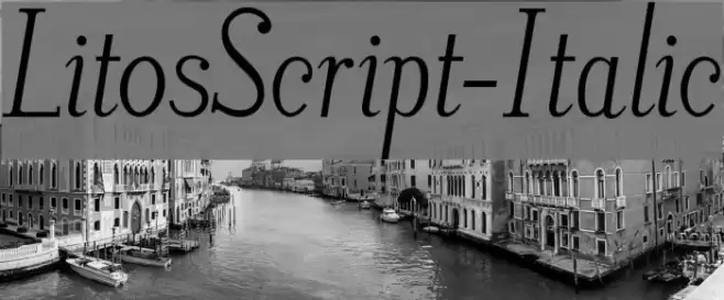 LitosScript-Italic Font examples
