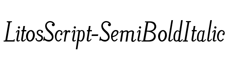 LitosScript-SemiBoldItalic Font
