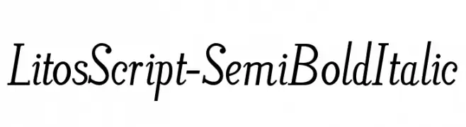 LitosScript-SemiBoldItalic  font caratteri gratis