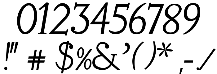 LitosScript-SemiBoldItalic Font OTHER CHARS