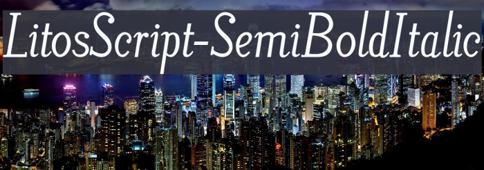 LitosScript-SemiBoldItalic Font examples