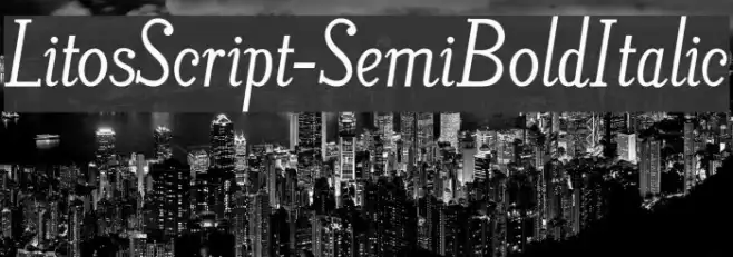 LitosScript-SemiBoldItalic Example 3