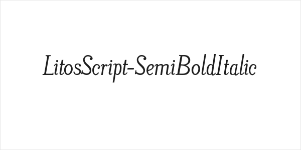 LitosScript-SemiBoldItalic Logo