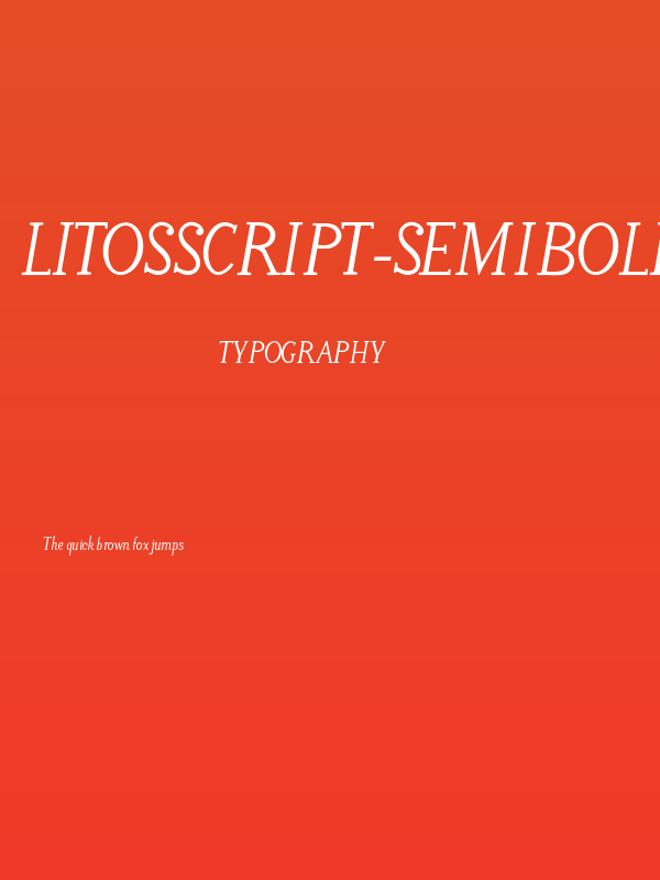 LitosScript-SemiBoldItalic Poster
