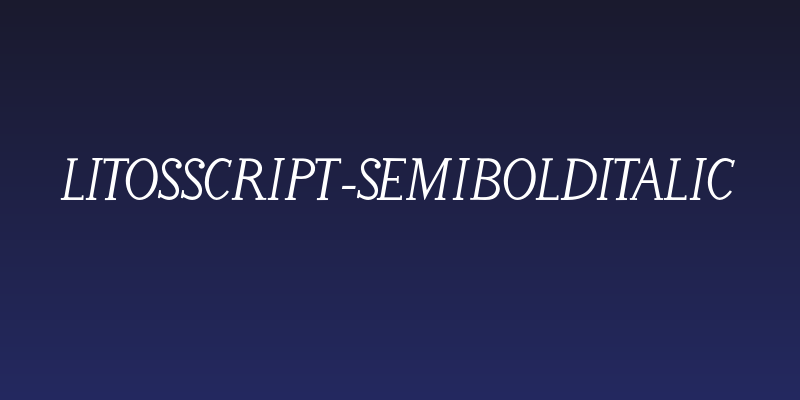 LitosScript-SemiBoldItalic Social Header