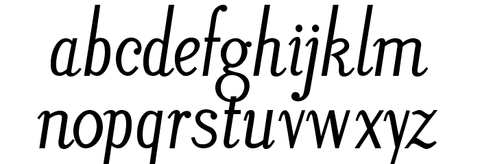 LitosScript-SemiBoldItalic Font LOWERCASE