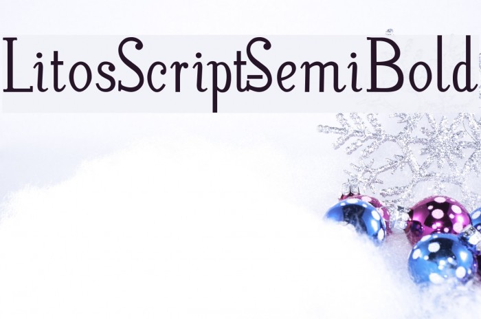 LitosScript-SemiBold Шрифта examples
