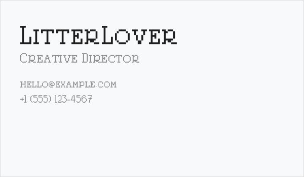 LitterLover Business Card