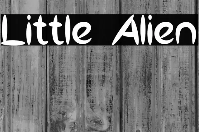Little Alien Font examples