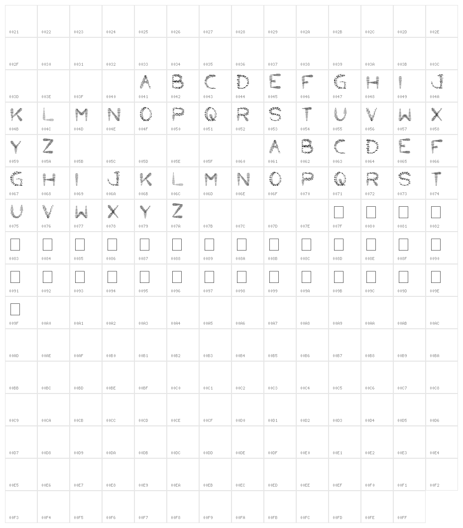 Little Ant Character Map