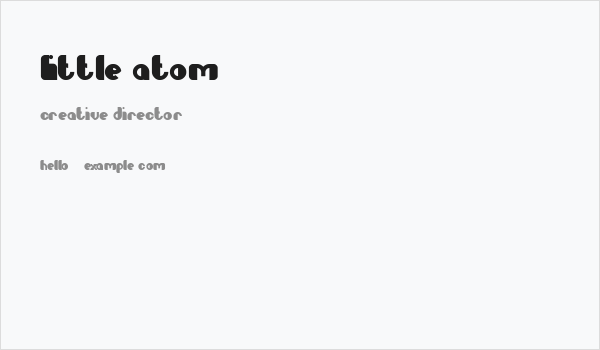 Little Atom Business Card