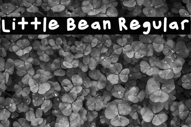 Little Bean Regular Caratteri examples