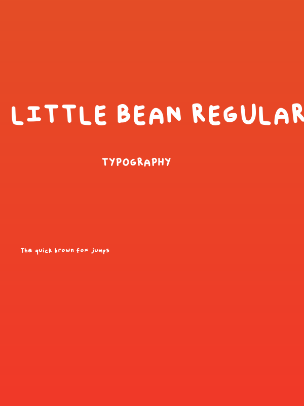 Little Bean Regular Poster