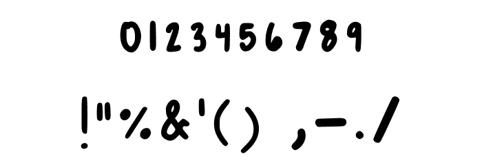Little Big Alphabet Regular Font OTHER CHARS