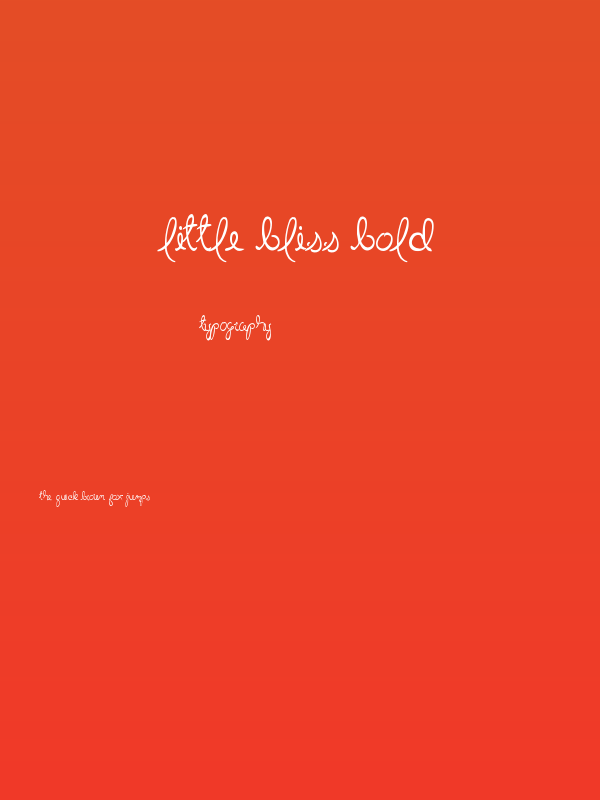 Little Bliss Bold Poster