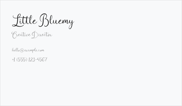 Little Bluemy Business Card
