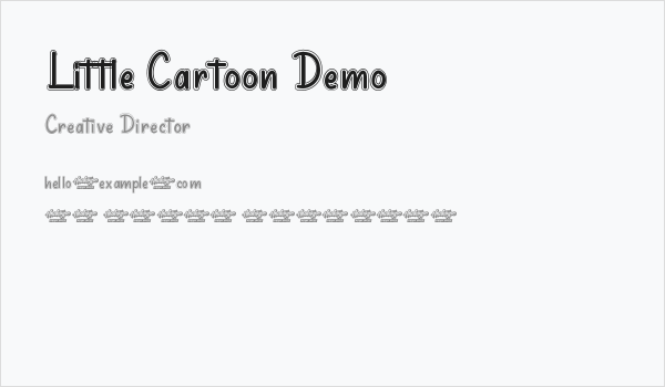 Little Cartoon Demo Business Card