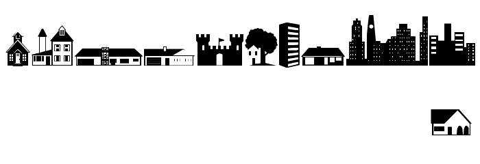 Little City 2000 Шрифта ДРУГИЕ символов