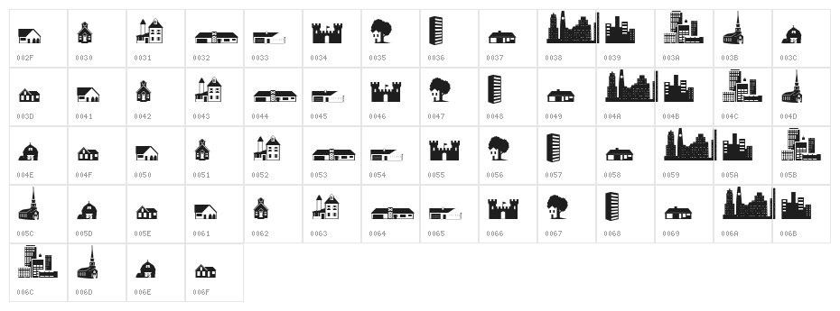 Little City 2000 Character Map