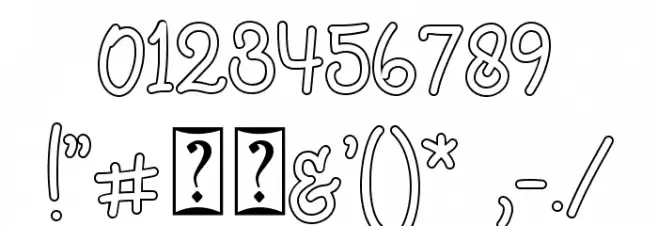 Little Clusters Outline Demo Font OTHER CHARS