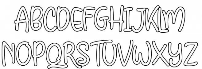 Little Clusters Outline Demo Font Litere mari