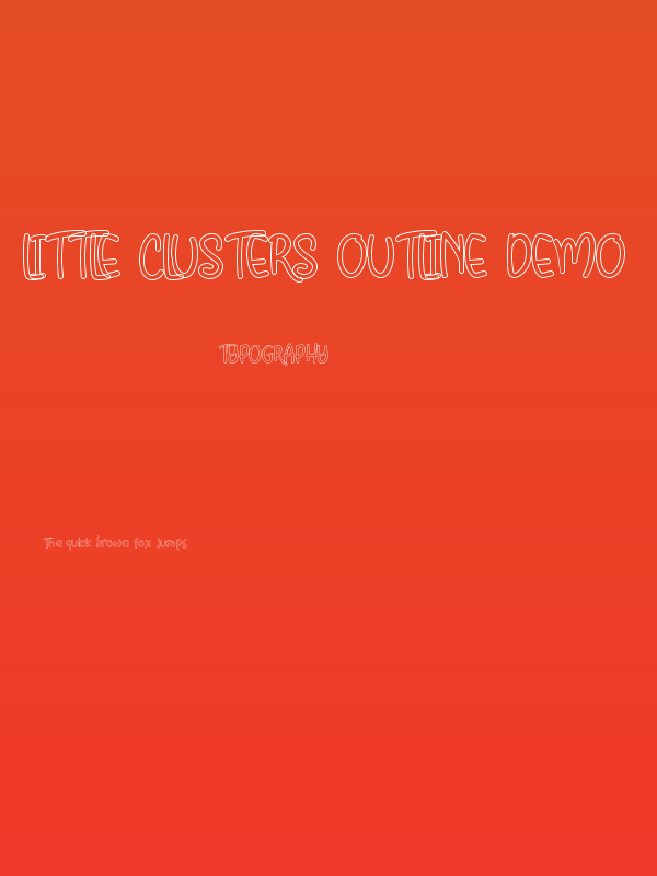 Little Clusters Outline Demo Poster