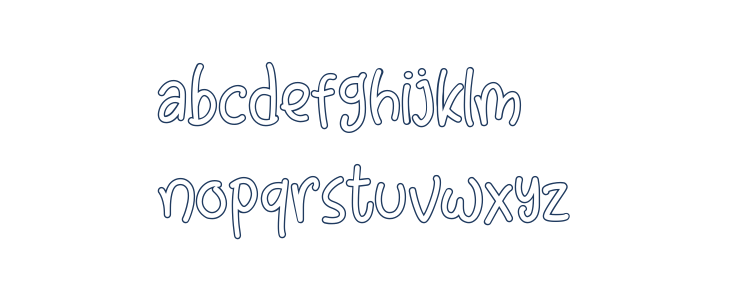 Little Clusters Outline Demo Lowercase