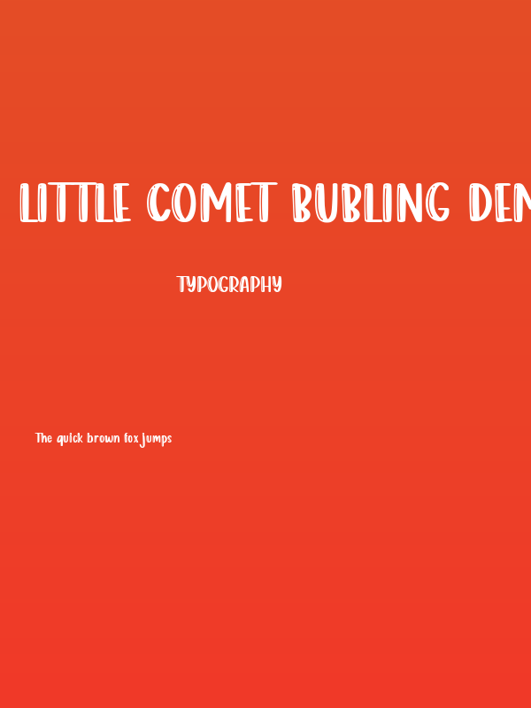 Little Comet Bubling Demo Versi Poster