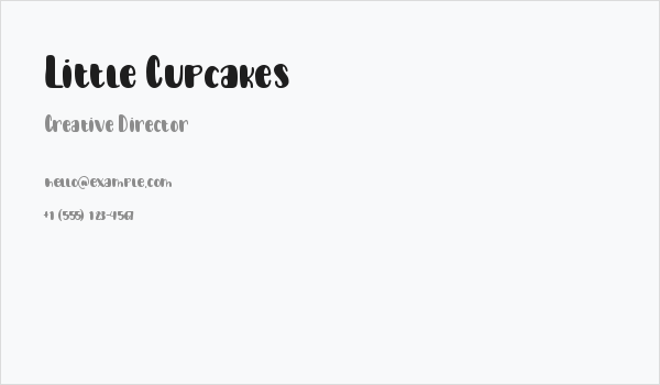 Little Cupcakes Business Card