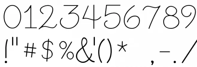 Little Days Alt Font OTHER CHARS